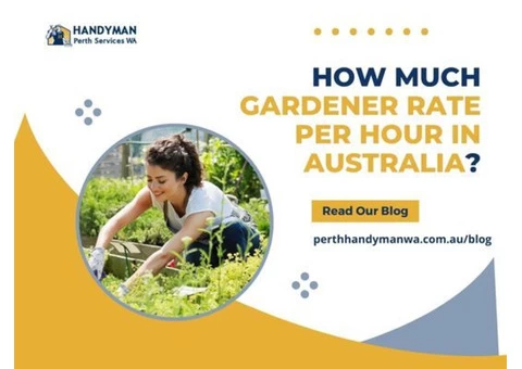 How much gardener rate per hour in Australia?