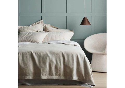 Abbotson Flax Linen Quilt Cover by Sheridan