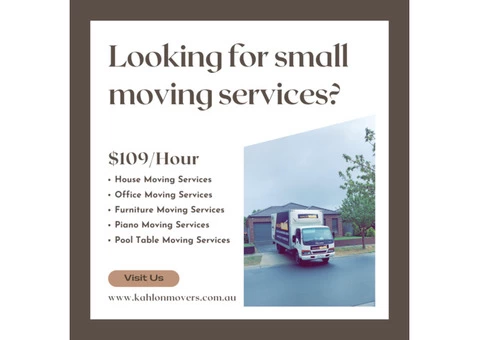 Small Movers Melbourne – Kahlon Movers