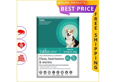 TalentCare gives your Dog complete protection from Fleas & all types of Worms