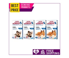 To encounter heart worms and intestinal worms treat your dog with Milbemax.