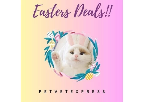 It's time for Easter sales!!! Only at PetVetExpress you find all the best prices on pet supplies.