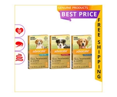 With Advocate, you can get rid of potentially fatal fleas, worms, and heartworms.