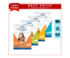 Sentinel is a great product for fleas , heartworm and intestinal worms for your dogs.