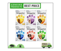 SIMPARICA for Dogs All Sizes 3 Doses Chewable Ticks and Fleas Prevention