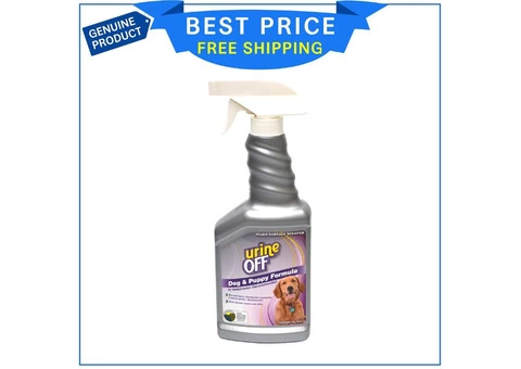 Urine Off for dogs is the best solution for removing urinal stains.