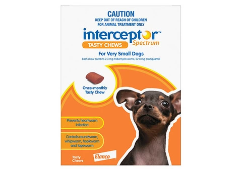 Interceptor Spectrum Chews for Dogs | Heartworm Prevention & Intestinal Worm Control