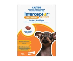 Interceptor Spectrum Chews for Dogs | Heartworm Prevention & Intestinal Worm Control