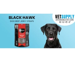 Black Hawk Beef Jerky Straps Dog Treats | VetSupply