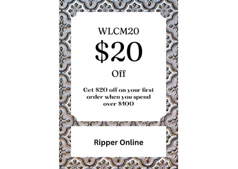 WLCM20 = Get $20 off on your first order when you spend over $100 - 2/2