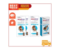 BRAVECTO BLUE Flea and Tick Treatment 1,2,4 Chew for 20 to 40 Kg Dogs