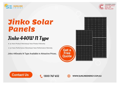 High-Quality Jinko Solar Panels Offered By Sunline Energy