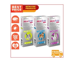 1 Pipette of BRAVECTO PLUS for all sizes Cats Heartworm, worm, and tick prevention