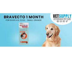 Buy Bravecto 1 Month Chew for Dogs 4.5-10 Kg - Small (Orange) 1 Chew - 1 Month Online