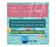 Keep your pool clean this winter - Allan's Pool Shop's swimming pool cleaning services