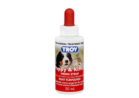Troy Puppy & Kitten Worming Syrup for Dogs | Effective Worm Treatment