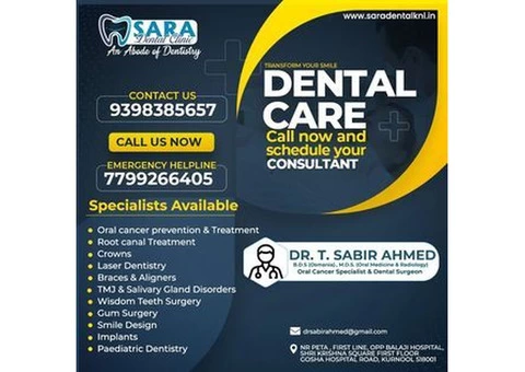 Emergency dental care || Sara Dental Clinic  in Kurnool