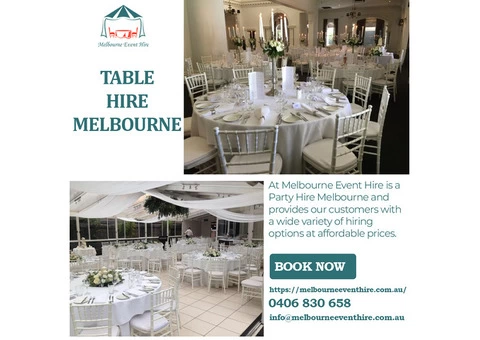 Table and Chair Hire Services in Melbourne | Find the Perfect Fit for Your Event - 1/3