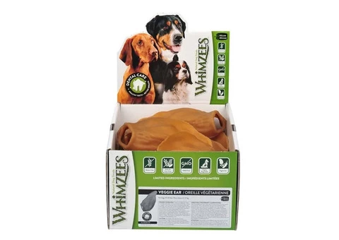 Whimzees Veggie Ear Dental Bulk Box Treats for Dog | Vegetarian Dental Care