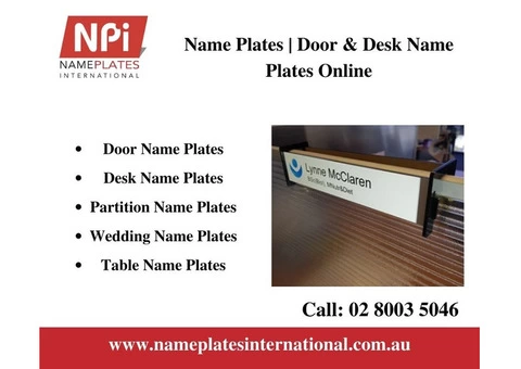 Name Plates | Desk Name Plates | Door Name Plates Australia - Name Plates International