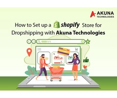 Akuna Technologies helps you to setup a shopify store for dropshipping
