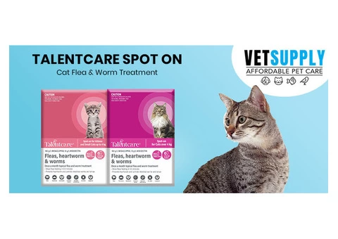 Buy Talentcare Spot On Cat Flea & Worm Treatment Online