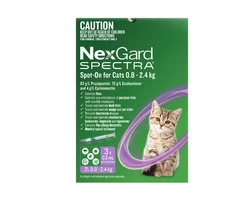 Buy Nexgard Spectra Spot-On for Kittens and Small Cats 0.8 to 2.4kg 3 Pack Online