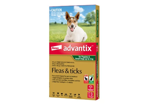 Buy Advantix For Small Dogs & Pups Up To 4kg (Green) - Free Shipping