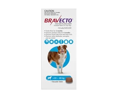 Buy Bravecto For Large Dogs 20-40kg (Blue) - Free Shipping