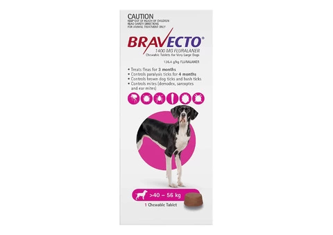 Buy Bravecto For Extra Large Dogs 40-56kg (Pink) - Free Shipping