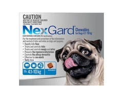 Buy Nexgard Chewables For Dogs 4.1 - 10 Kg (Blue) - Free Shipping