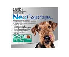 Buy Nexgard Chewables For Dogs 10.1 - 25 Kg (Green) - Free Shipping
