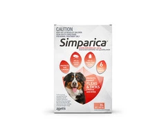Buy Simparica Chewables For Xlarge Dogs 40.1-60kg (Red) - Free Shipping