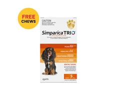 Buy Simparica Trio For Small Dogs 5.1-10kg (Orange) - Free Shipping