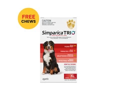 Buy Simparica Trio For Xlarge Dogs 40.1-60kg (Red) - Free Shipping