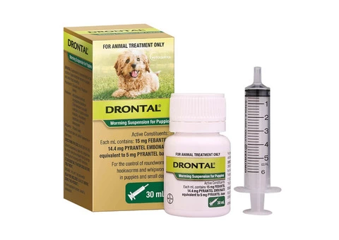 Buy Drontal Wormers - Dogs Wormers Chewables For Dogs Up To 35kg (Red) - Free Shipping