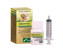 Buy Drontal Wormers - Dogs Wormers Chewables For Dogs Up To 35kg (Red) - Free Shipping
