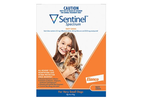 Buy Sentinel Spectrum Tasty Chews For Very Small Dogs Up To 4kg (Orange) - Free Shipping