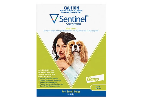 Buy Sentinel Spectrum Tasty Chews For Small Dogs 4 To 11kg (Green) - Free Shipping