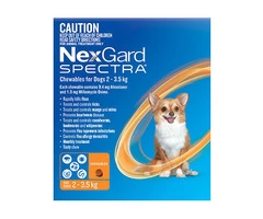 Buy Nexgard Spectra Chewables Orange For Very Small Dogs (2-3.5kg) - Free Shipping