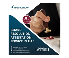 Board Resolution drafting and notarization services