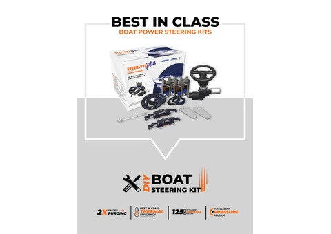 Power-Assist Steering System for Single Outboard | Steerlyte Plus - 3/4