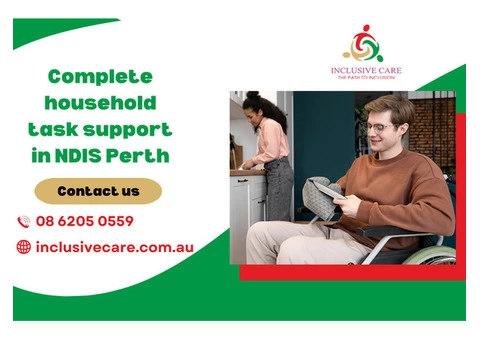 Complete household task support in NDIS Perth | Call us : 08 6205 0559