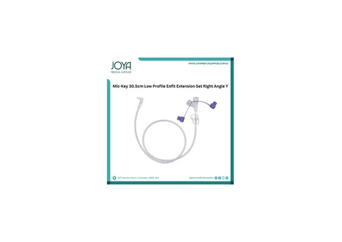 Mic Key 30.5cm Low Profile Enfit Extension Set Right Angle Y | Australia