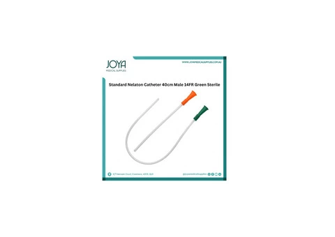 Buy Standard Nelaton Catheter 40cm Male 14Fr Green Sterile Australia Wide