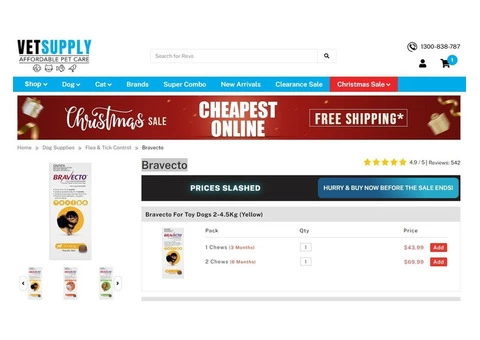 Christmas Sale on Bravecto for Dogs - Up to [8]% Off | VetSupply