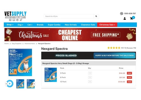 Christmas Sale: Save on NexGard Spectra for Dogs | VetSupply