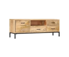 TV Cabinet 130x30x45 cm Solid Mango Wood