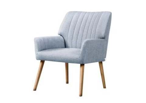Artiss Armchair Lounge Chair Armchairs Accent Fabric Blue Grey