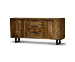 Begonia Buffet Sideboard Table 170cm 2 Door 3 Drawer Mango Wood Unique Furniture
